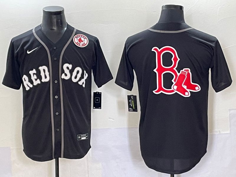 Men 2025 Boston Red Sox Blank Black Game Nike MLB Jersey style 7036->boston red sox->MLB Jersey